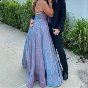 night studio purple shimmering prom dress size 12